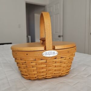 Century Wooden Basket with Handle